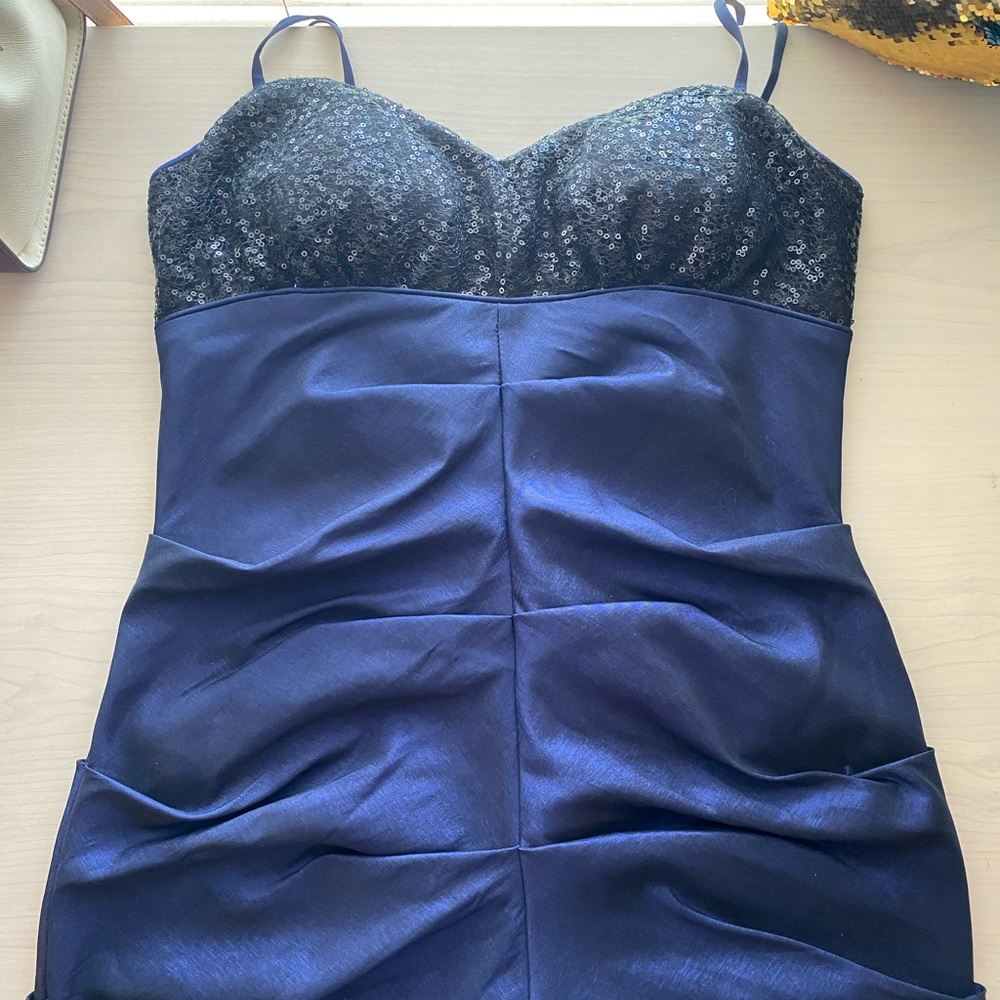 Hailey Logan  blue cocktail dress